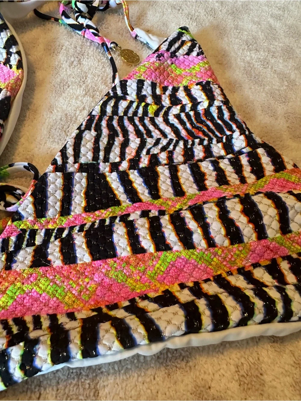 Luli Fama Cutout One Piece Swimsuit Multicolor Animal Print Women’s Large